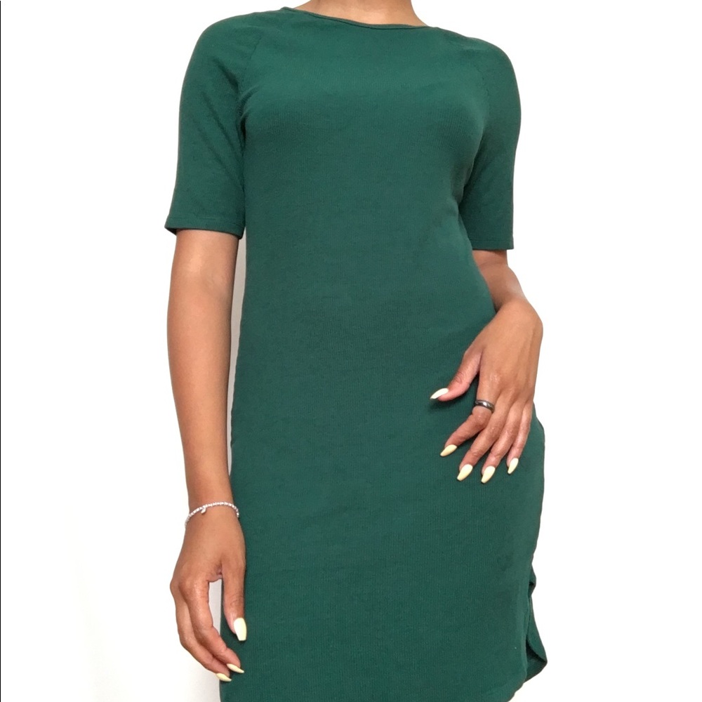 Green mini dress